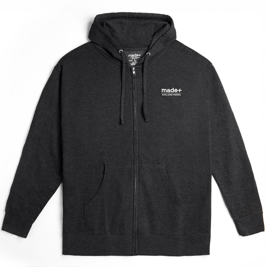 OG ZIP-UP - Hoodie Charcoal Heather