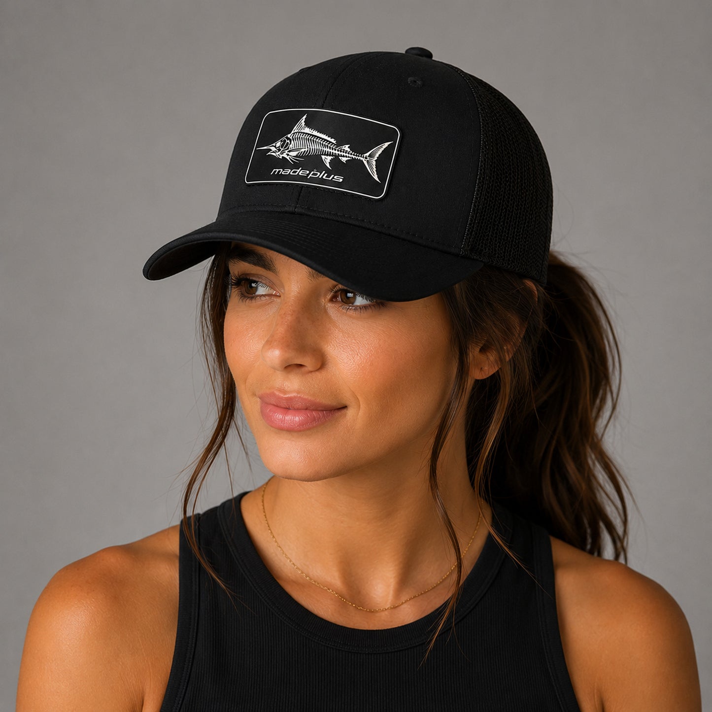 Offshore Skeleton Patch Trucker Hat