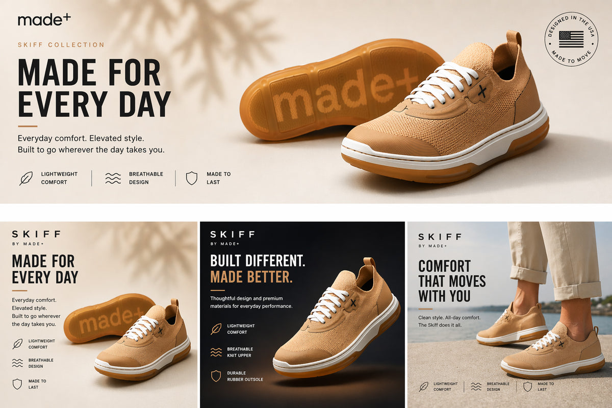 Made in the USA | Sustainable Pickleball & Boat Shoes | Made Plus – made+